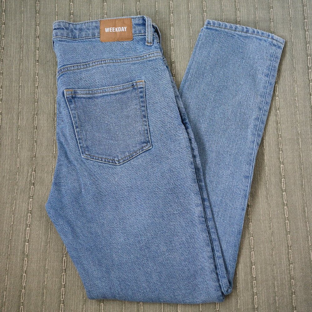 WEEKDAY Way High Waist Skinny Jeans in Blue / W29 L30